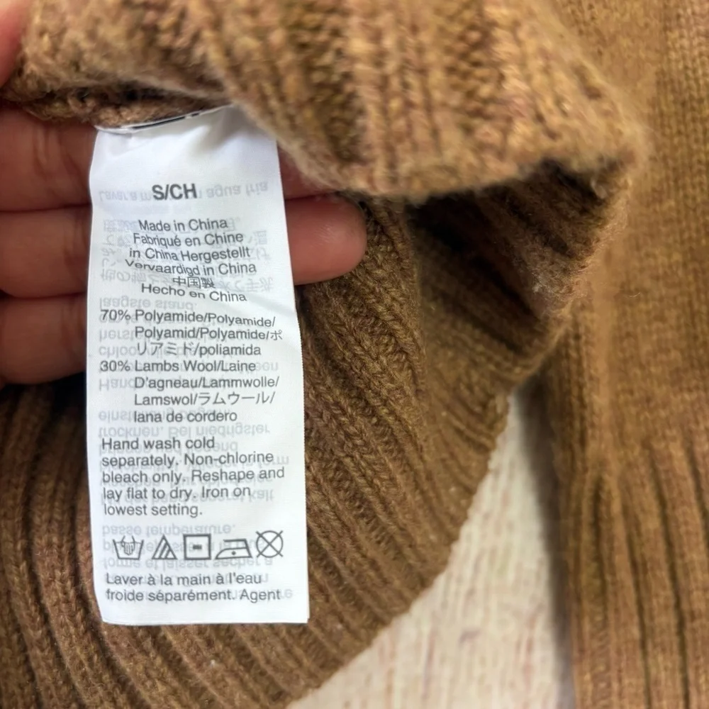 J.crew Womens Pointelle Cable-front Pullover Wool blend Sweaters small
